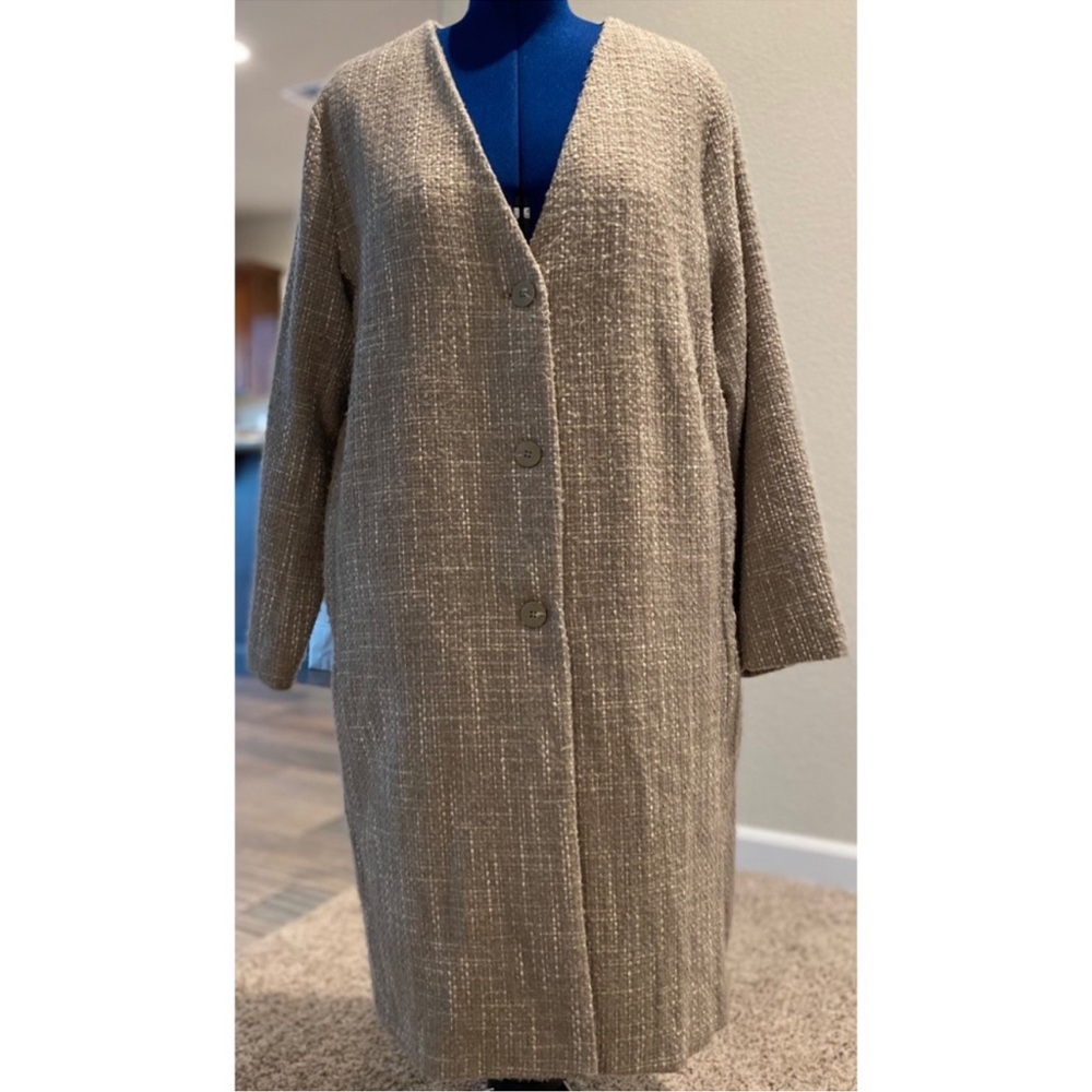 Prologue Beige Button-Up Coat